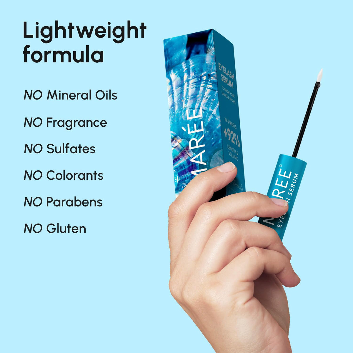 Eyelash & Eyebrow Growth Serum - Natural Lash Enhancer for Longer, Fuller Lashes & Brows