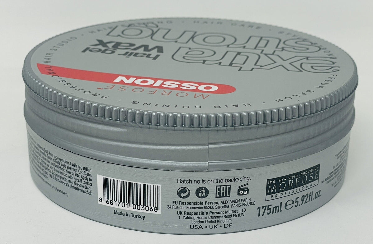 Extra Strong Hair Gel Wax 175ml - Silver - Morfose Ossion