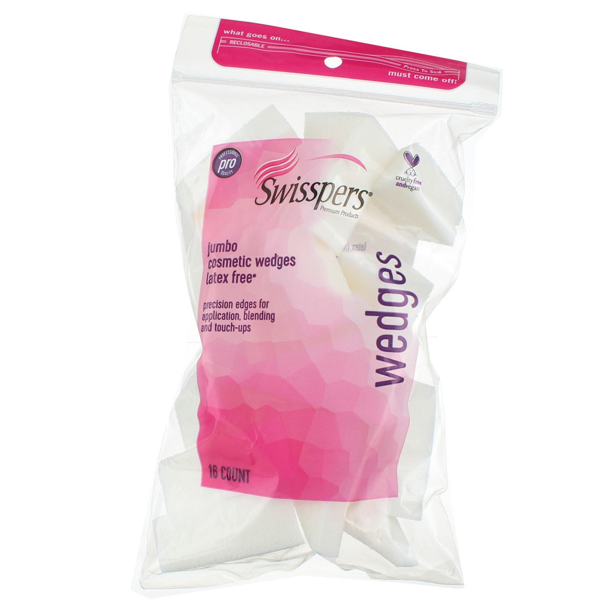 Jumbo Cosmetic Wedges Sponges - Latex-Free Makeup & Blending Tools - 16 Pack