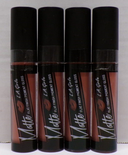 4-Pack Matte Lip Gloss Set - Flat Finish Pigment Lip Makeup GLG833 Fleur