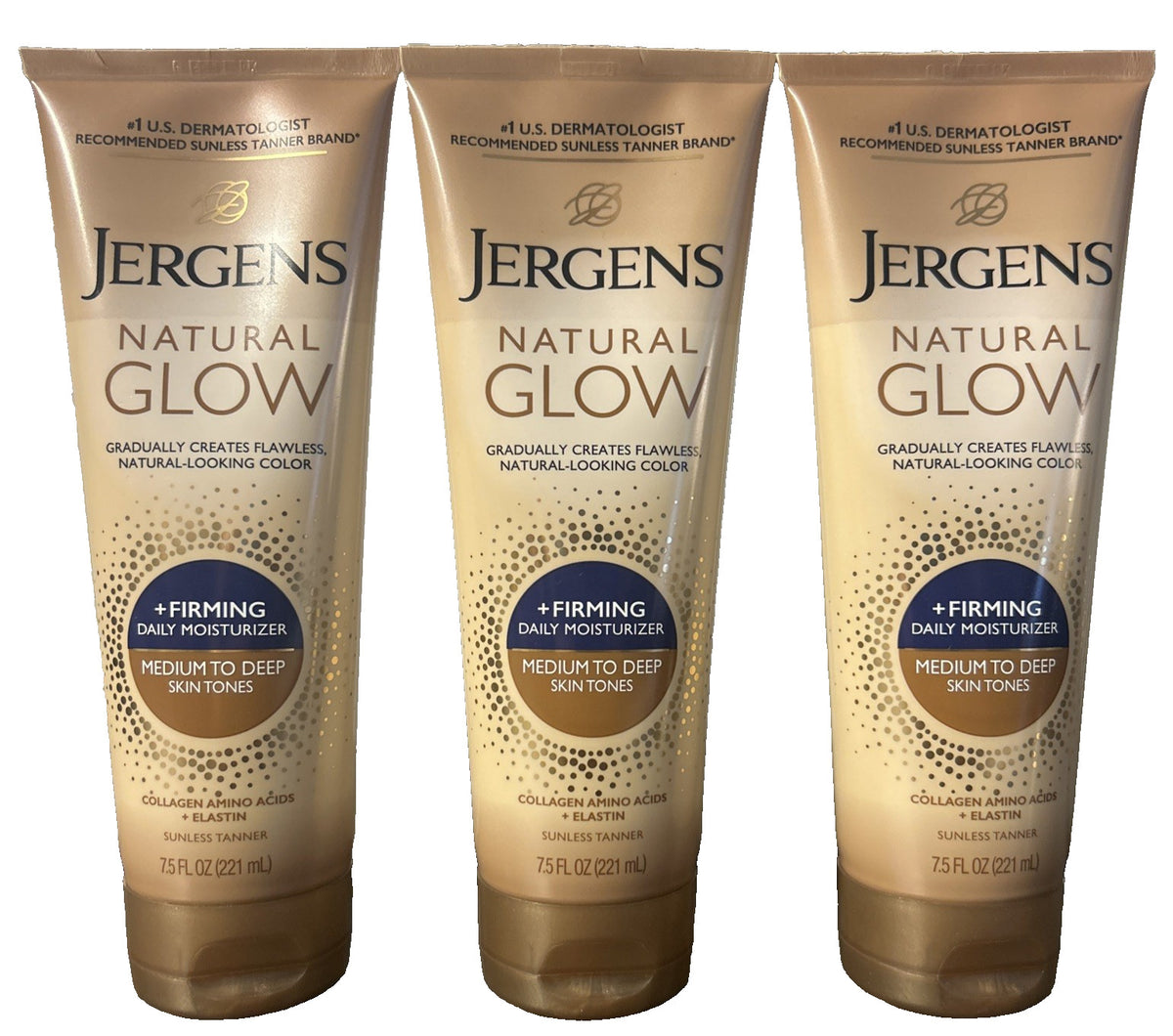 Natural Glow Firming Moisturizer for Medium to Deep Skin Tones 7.5oz x 3