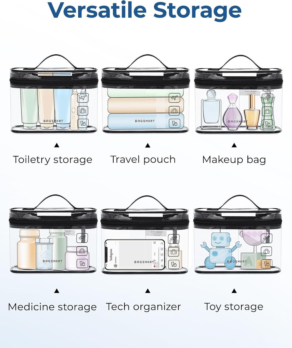 Travel Toiletry Bag Duo Waterproof TSA Approved Organizer