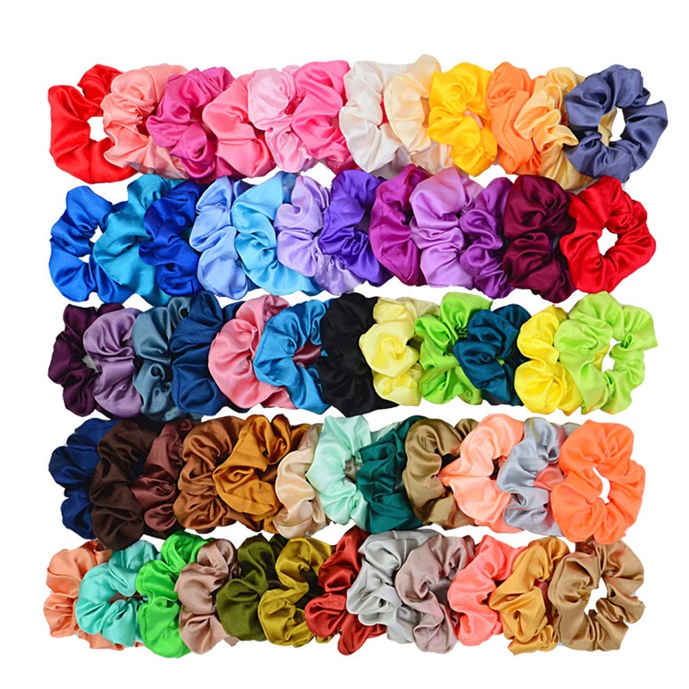 Simnice 60 Colors Silk Large Satin Hair 1 Count (Pack of 60), Colors-L