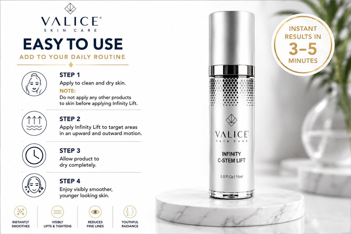 Instant Face Lift Serum with Peptides & Stem Cells for Youthful Skin