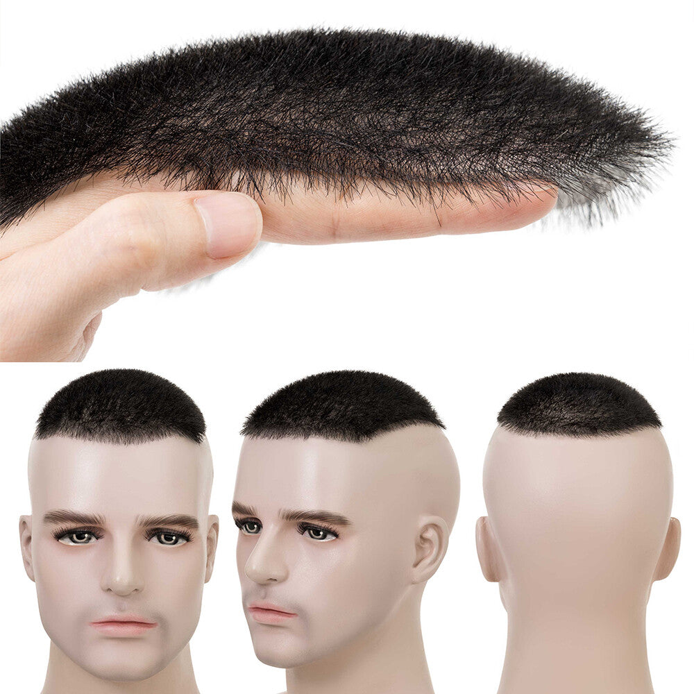 Men's Toupee Hairpiece Replacement System with Thin Skin PU Base, 13x18 cm / 15x20 cm