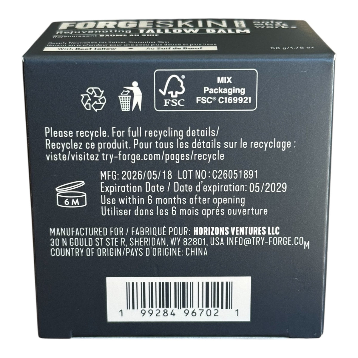 Men's Beef Tallow Face Balm 2x50g