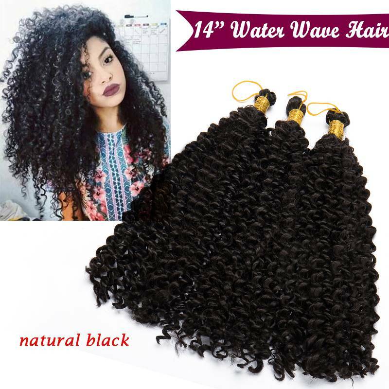 Water Wave Crochet Hair Extensions - Deep Curly Synthetic Braids, Multiple Lengths & Colors