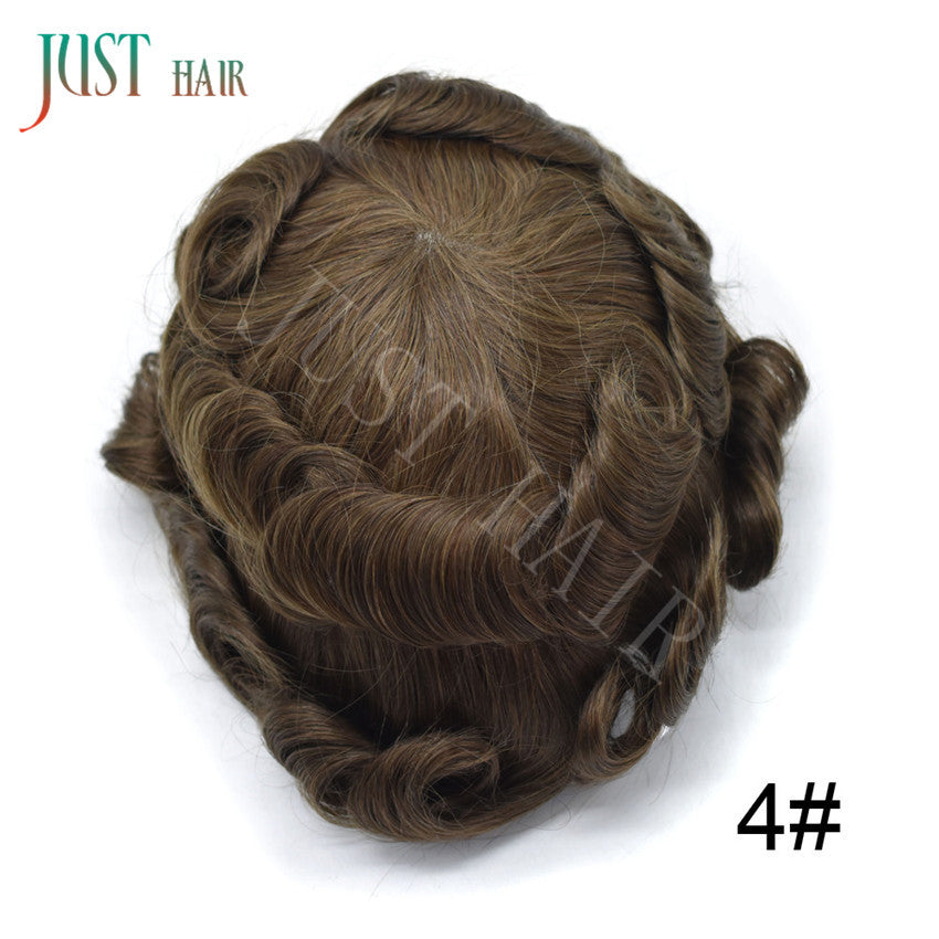 Swiss Lace Hair System for Men - Human Hair Toupee with Light Density