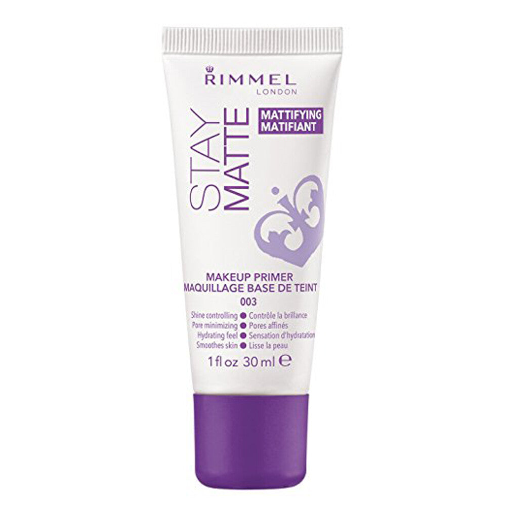 (3 Pack) Rimmel Stay Matte Face Primer - Oil-Free, Pore-Minimizing, Matte Finish, 1 Ounce