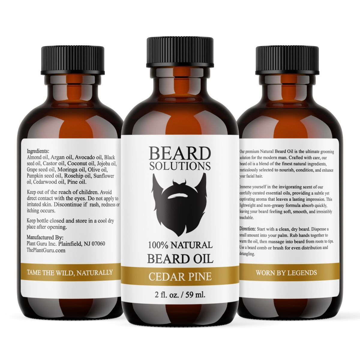 Natural Scented Beard Oil for Men - Hair Growth & Nourishment, 2 oz