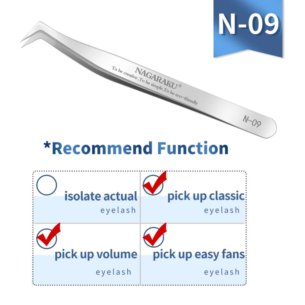Eyelash Extension Tweezers Stainless Steel 3D Makeup Lash Applicator