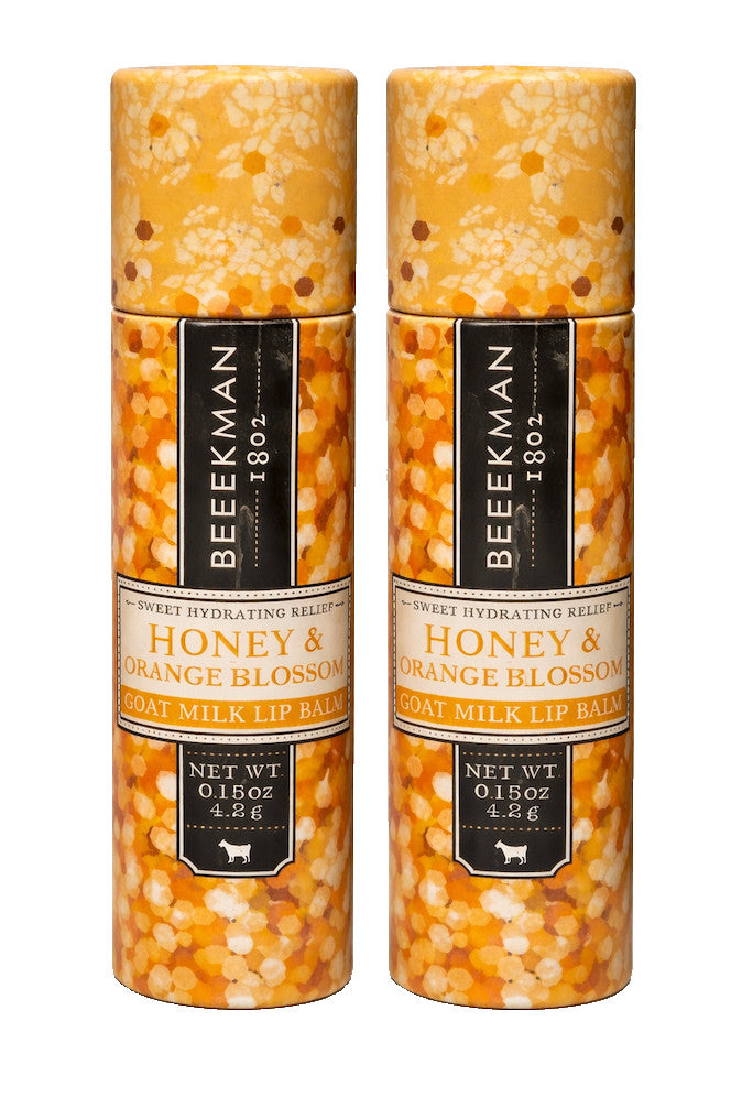 Moisturizing Honey & Orange Blossom Goat Milk Lip Balm Set - 0.15 oz 2-Pack