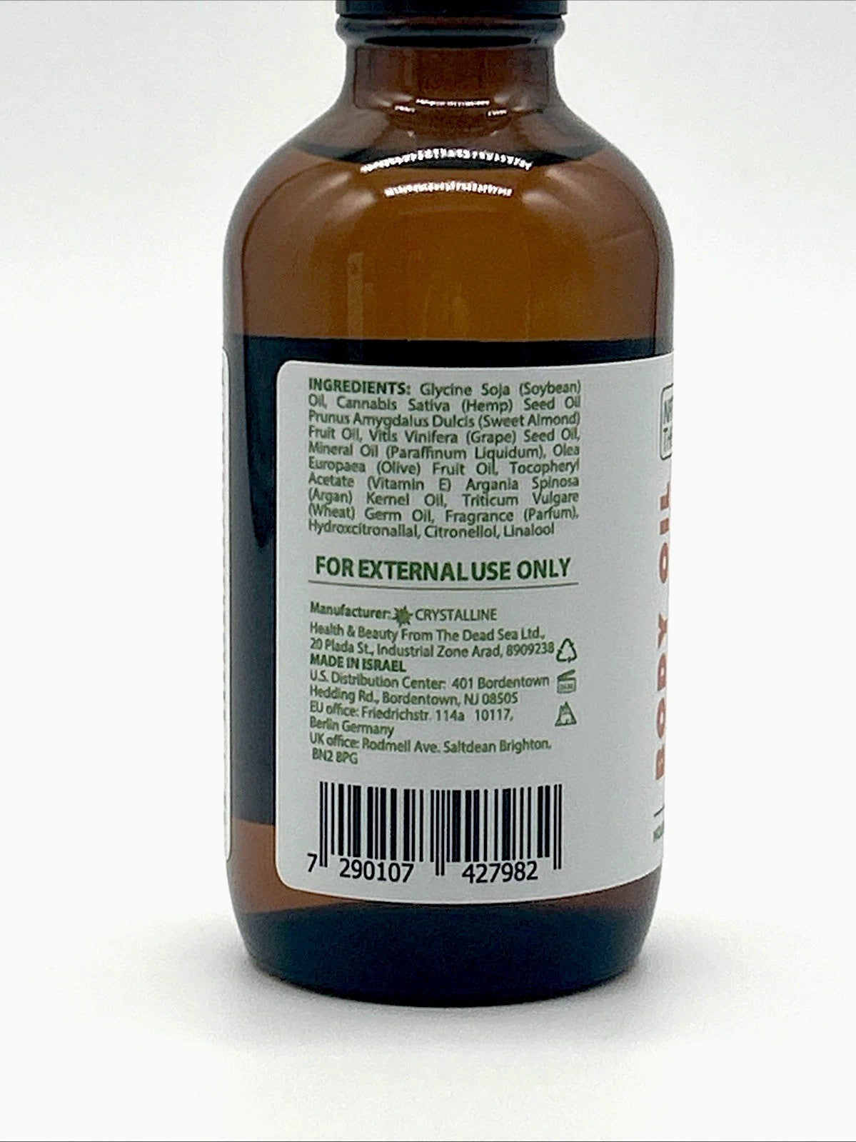 Hemp + Argan Body Oil - Moisturizing & Nourishing 4 oz