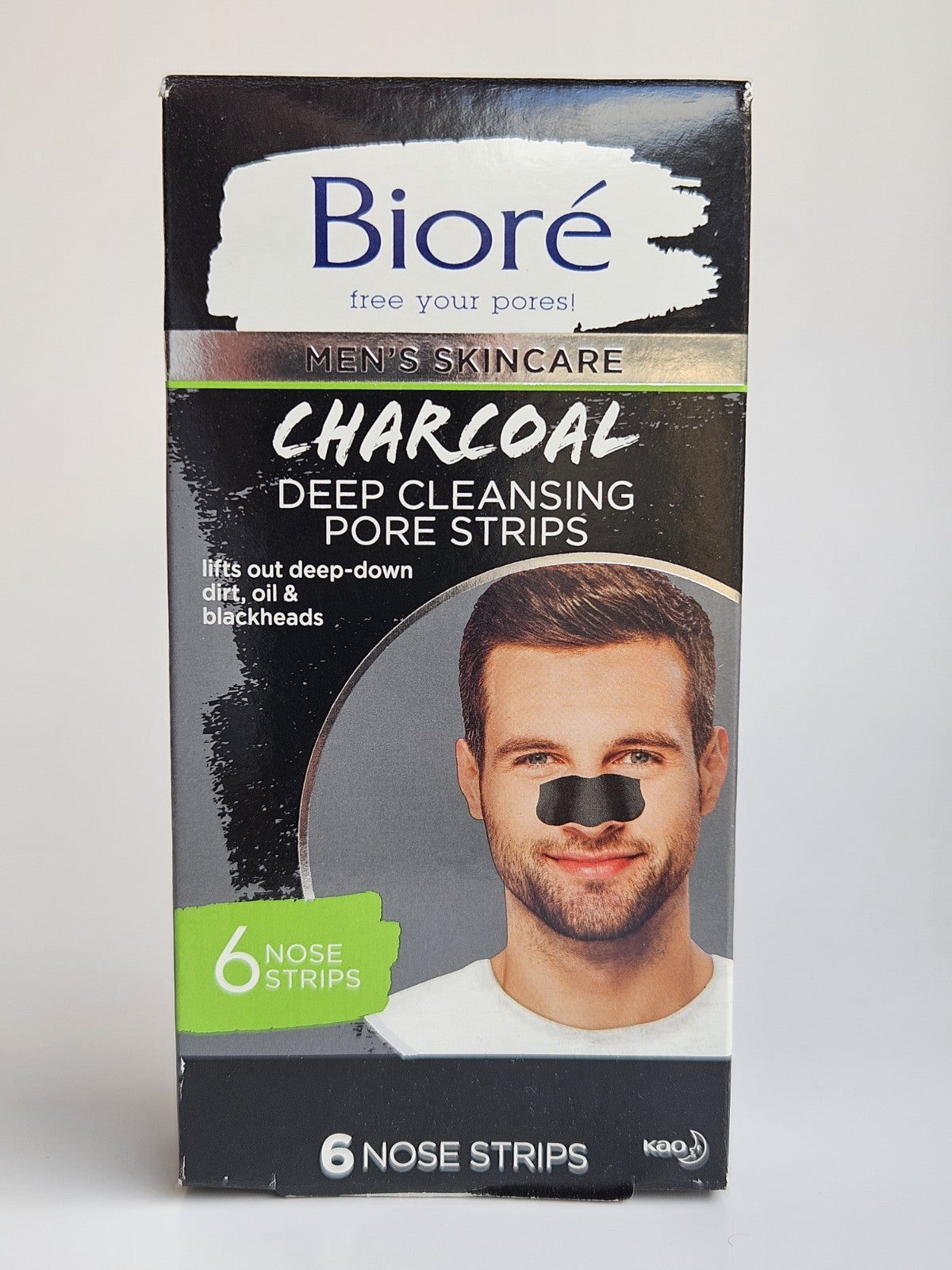 Men's Pore Strips for Blackhead Removal - Deep Cleansing Nose Strips 6 Pack