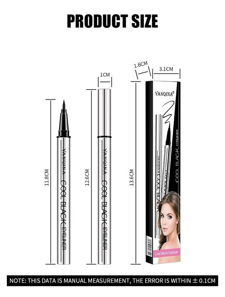 Long Lasting Eyeliner Pen - Waterproof, Smudge-Proof, Precise Black