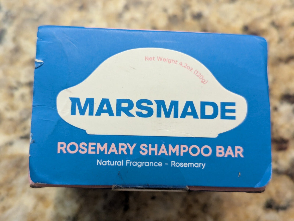 Mars Made Rosemary Shampoo Bar 4.2 oz Natural Hair Care for Clean Scalp