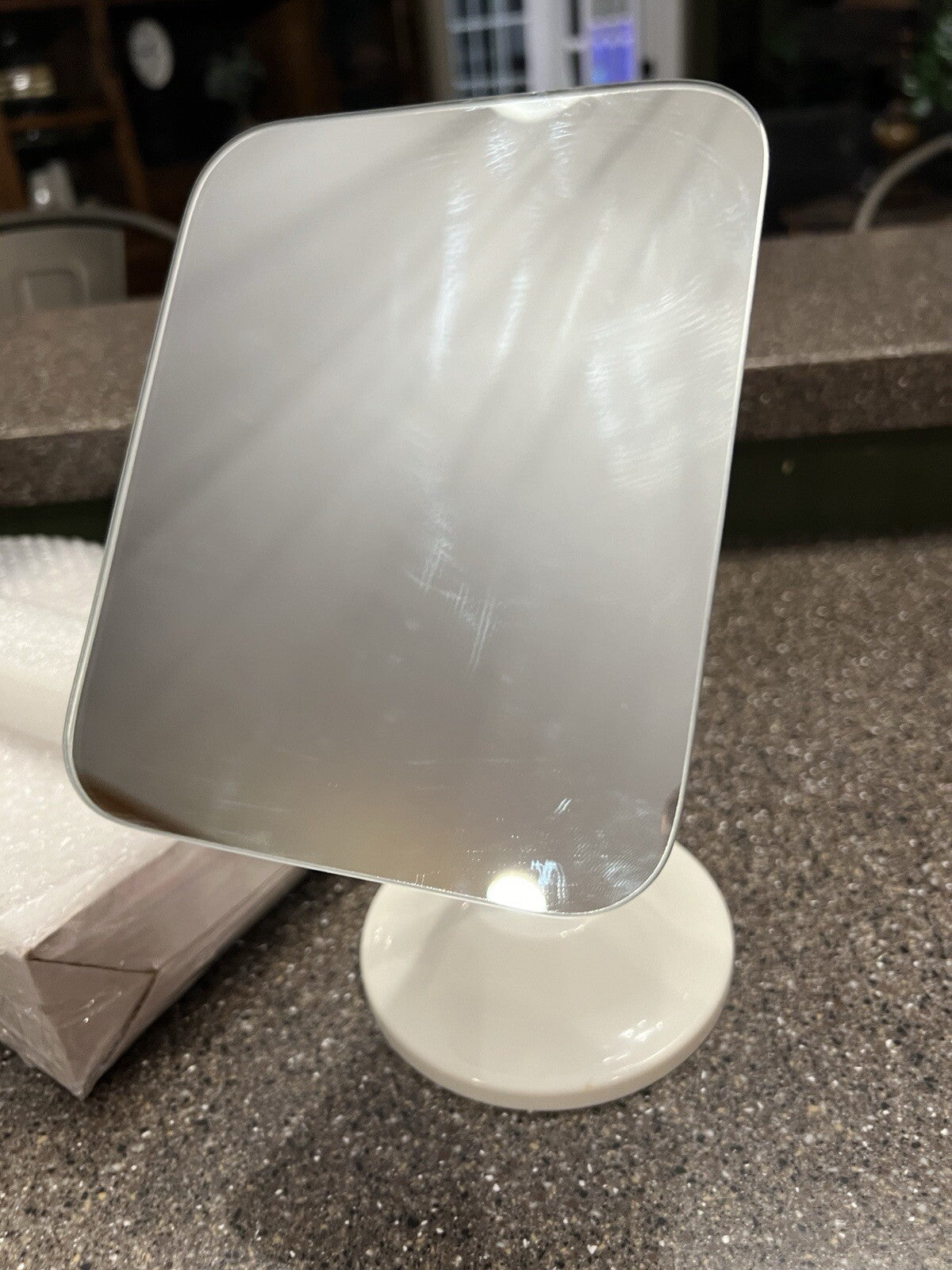 Adjustable Folding Makeup Mirror 7.5x6.5 Inch Portable 360° Rotation