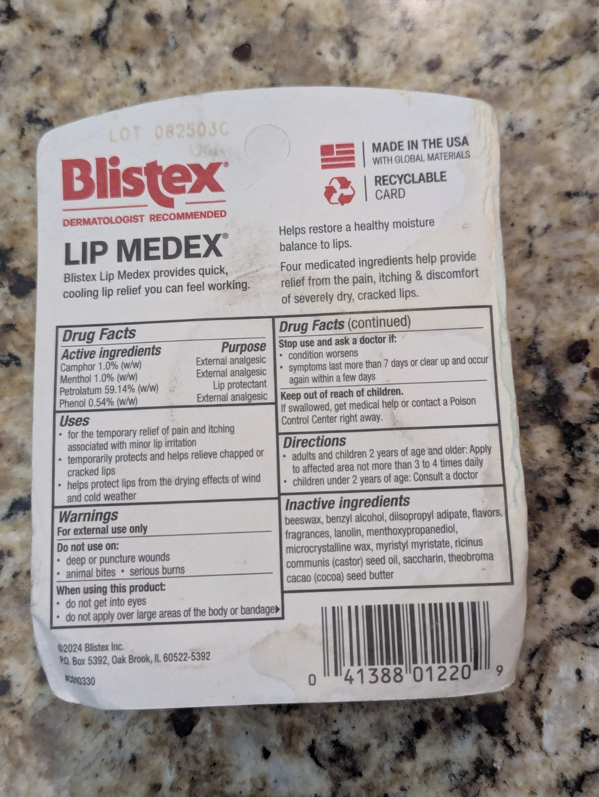 Lip Medex Sore Lip Relief Balm - 3 Pack, 0.75 oz
