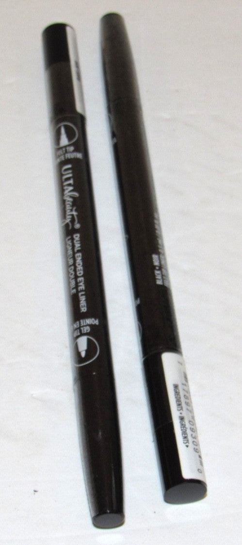 Dual Ended Eyeliner Pen Set - Black Felt Tip & Gel Tip, Full Size