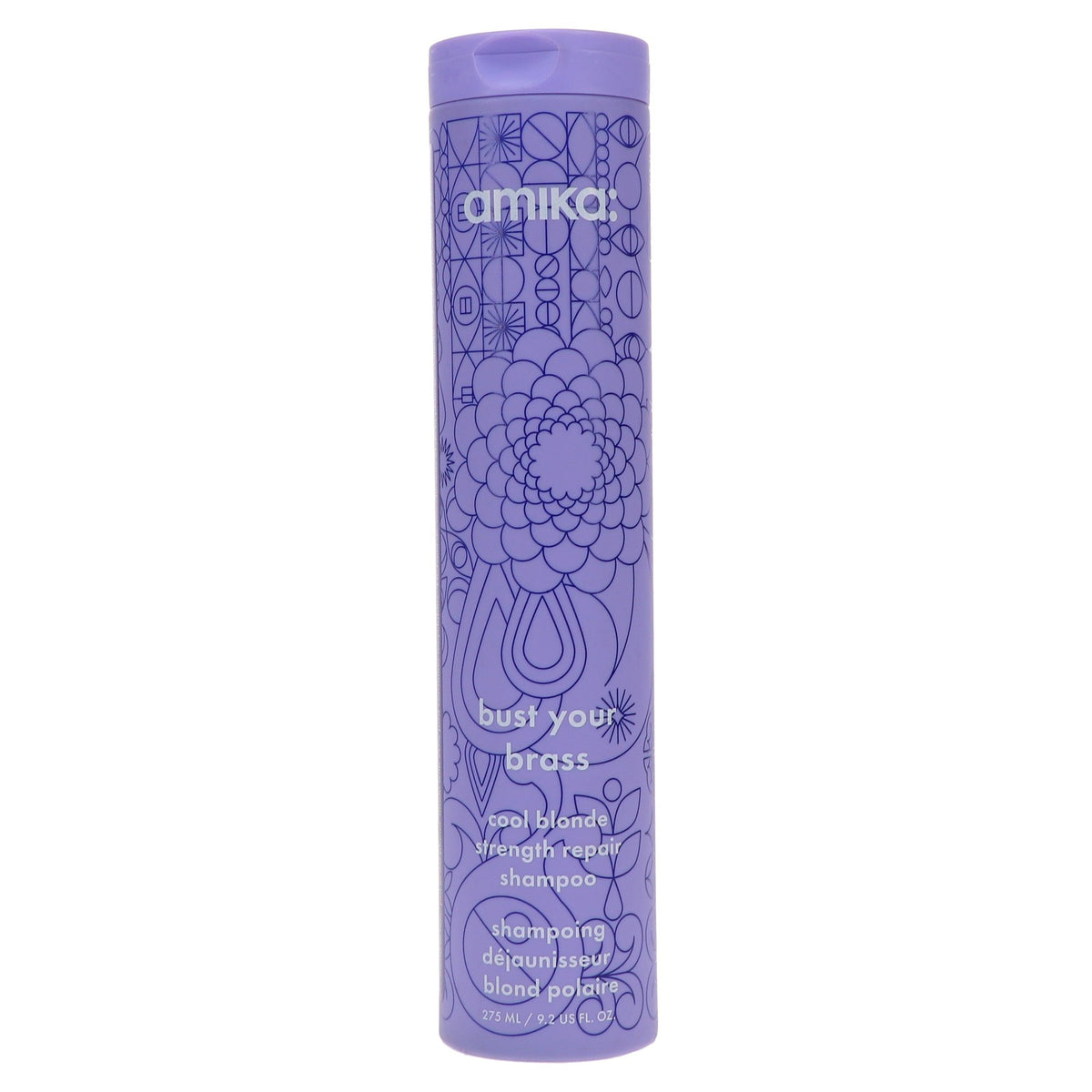Blonde Hair Purple Shampoo & Conditioner Set - Amika Bust Your Brass 9.2 oz