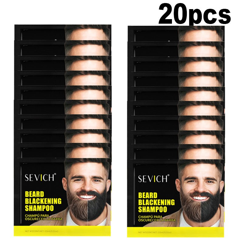 Beard Dye Shampoo - Instant Black Color Coverage