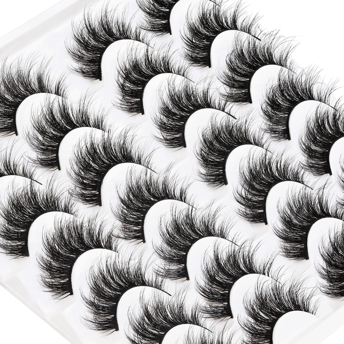 False Eyelashes Fluffy Wispy Natural Look 14 Pairs Makeup Lashes