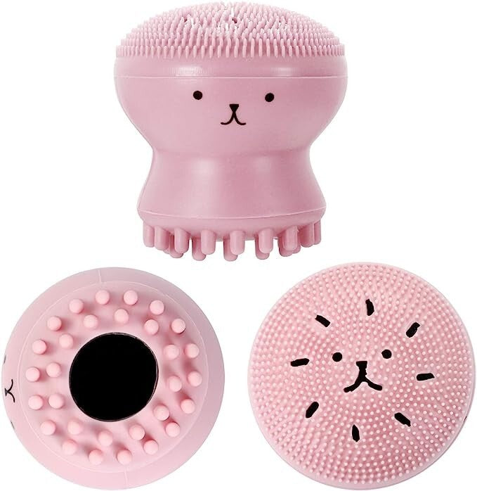 Silicone Octopus Facial Cleansing Brush Set 5 Pack - Gentle, Deep Pore Cleanser
