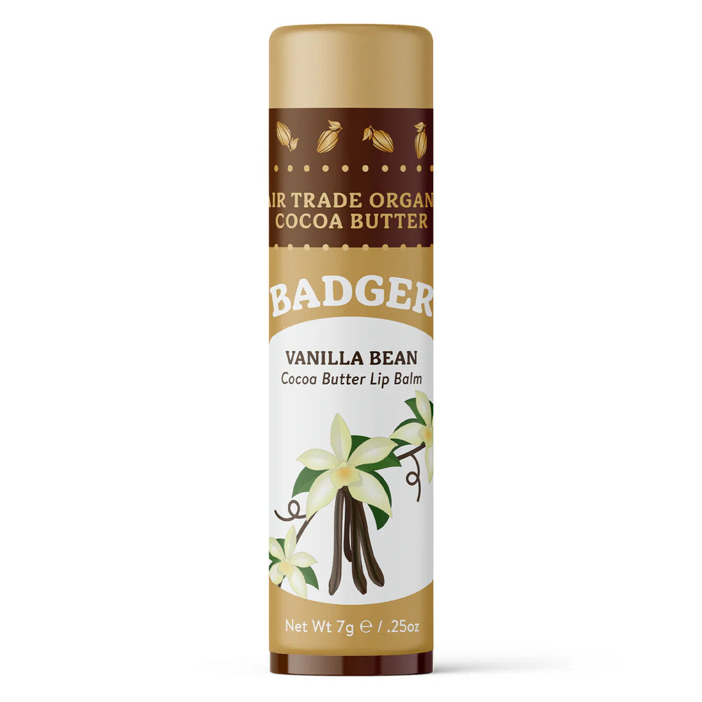 Organic Cocoa Butter Lip Balm Stick with Vanilla - 0.25 oz