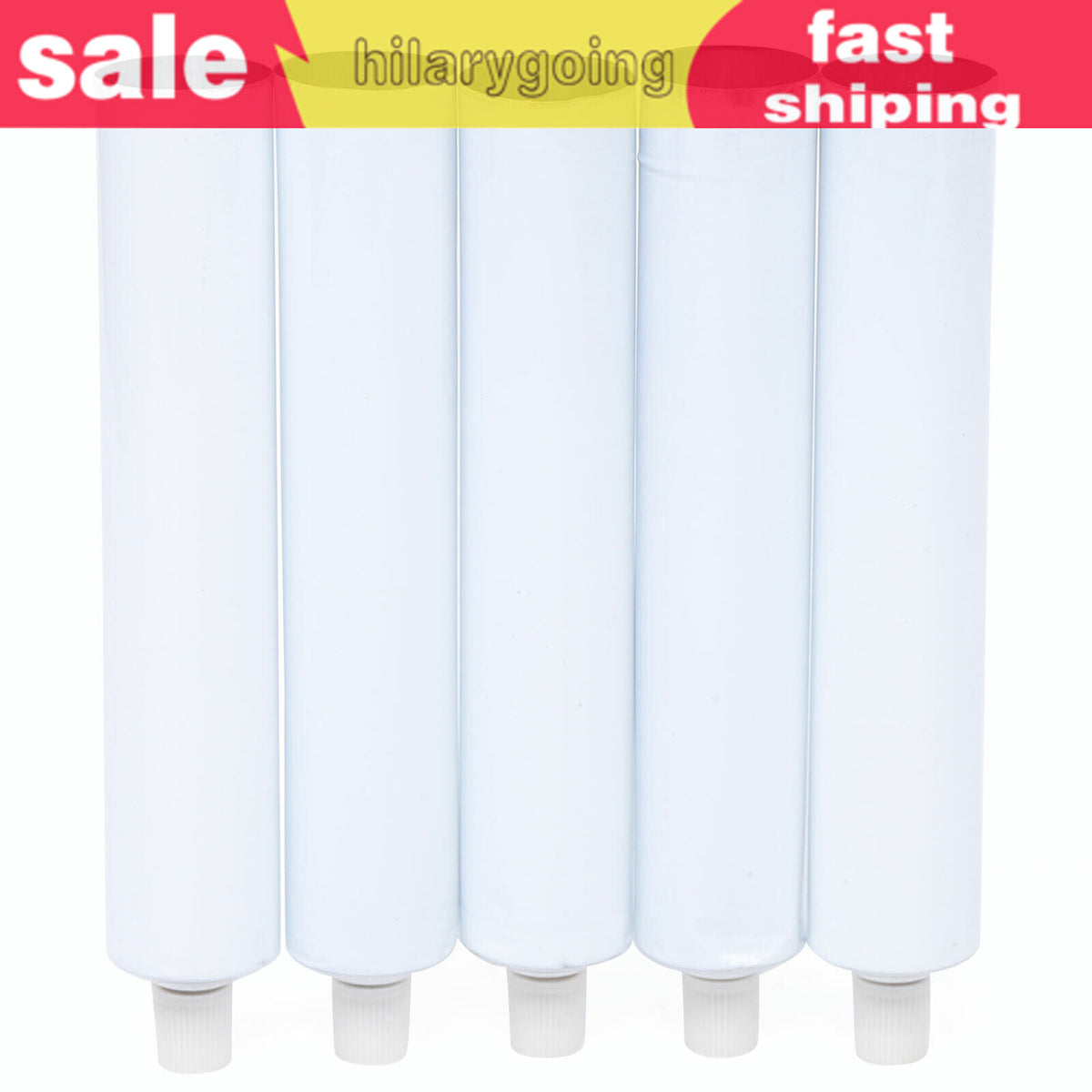 100ml Aluminum Toothpaste Tubes with Needle Cap - 100 Pack