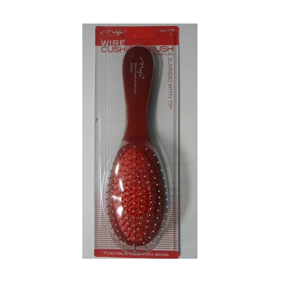 Large Wire Cushion Brush with Bristles - Comfortable Hair Styling Tool