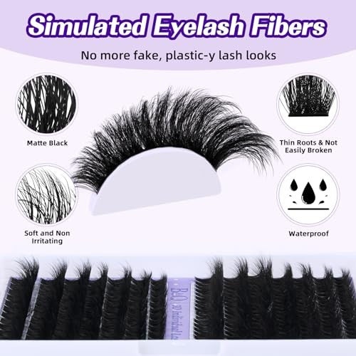 Fluffy Lash Clusters Kit 3D Eyelash Extensions DIY Make Up Set