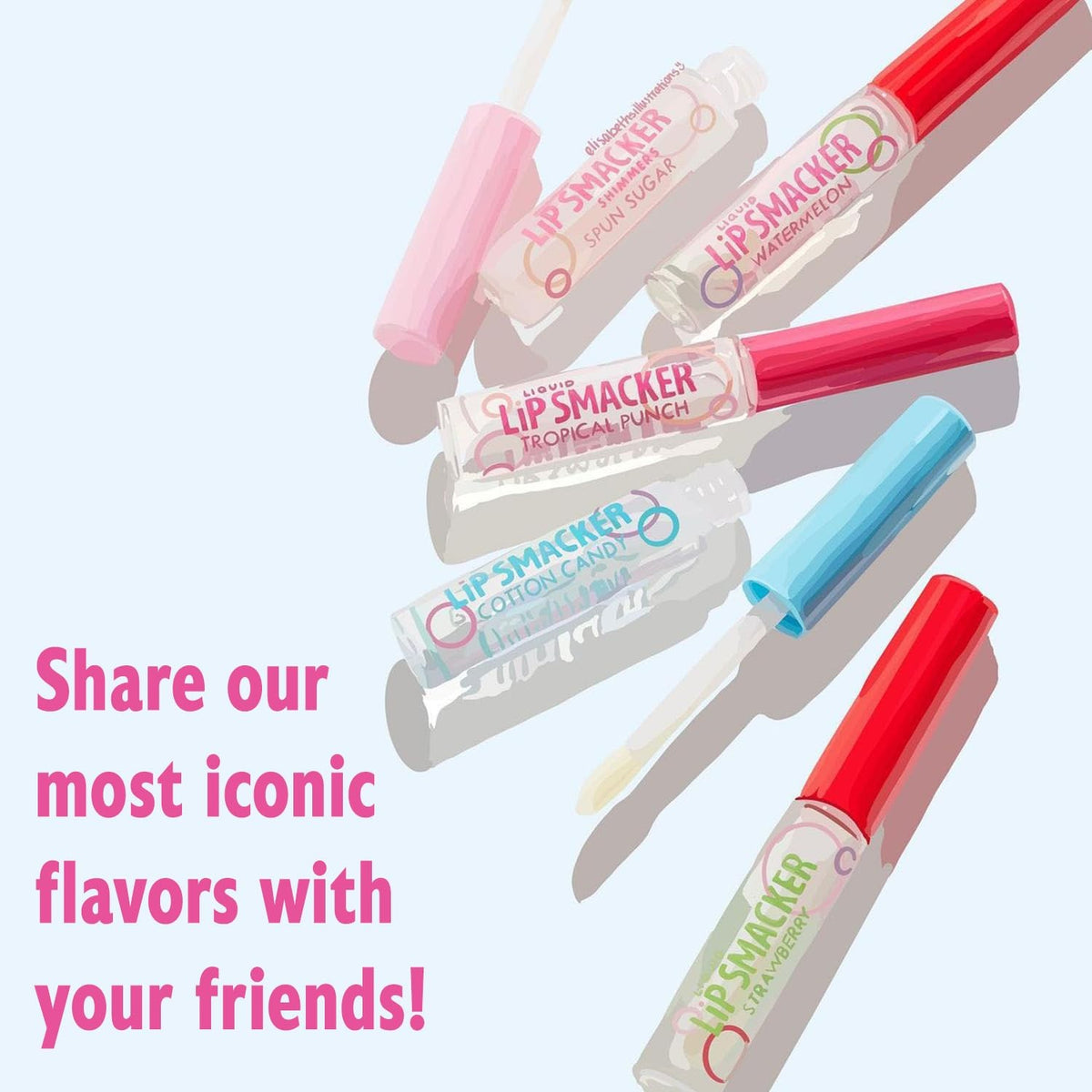 Lip Smacker Liquid Gloss Friendship Pack – 5 Lip Glosses Variety Set