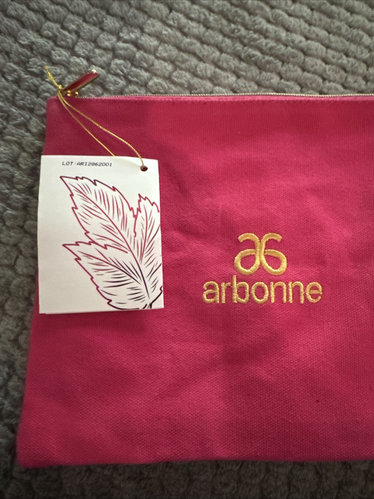 Pink Cosmetic Bag - Arbonne Hot Pink Makeup & Toiletry Organizer