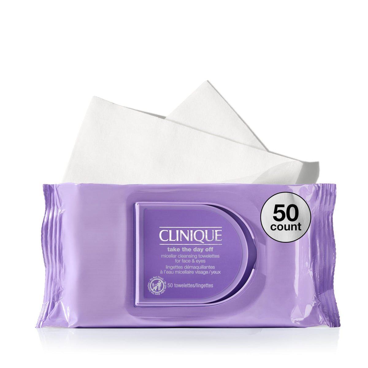 Micellar Makeup Remover Wipes - 50 Count, Gentle & Fragrance-Free