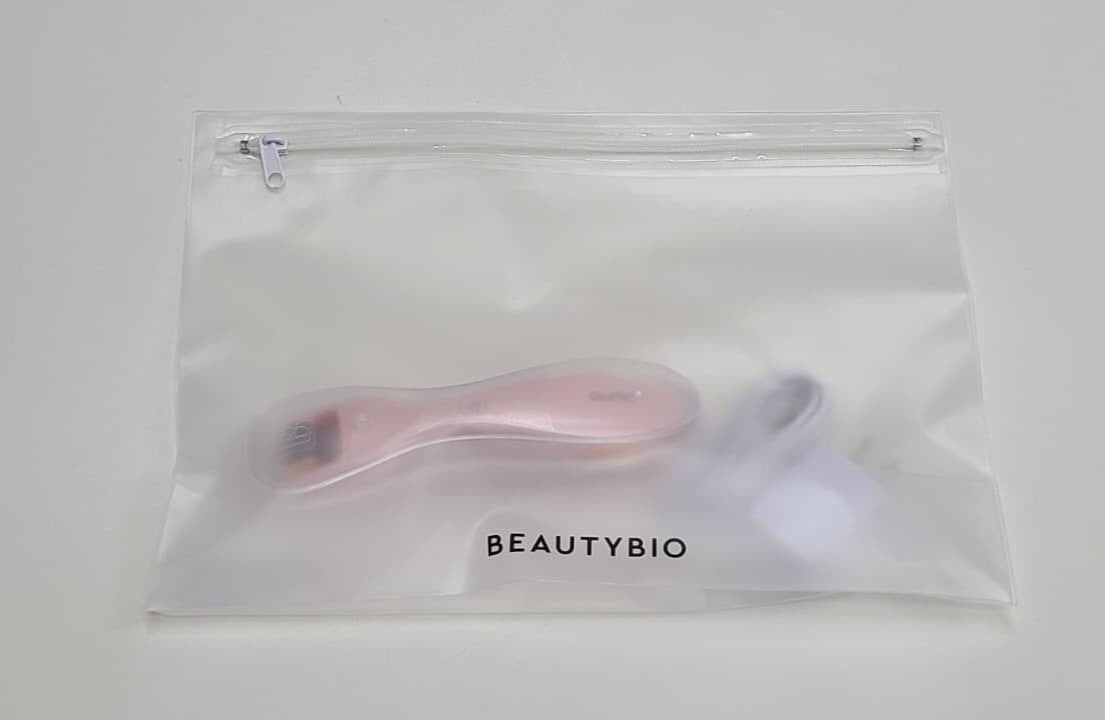 Microneedling Facial Tool with Face Attachment and Charger - Pink