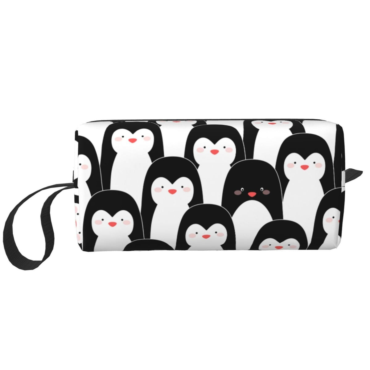 Cute Penguin Makeup Bag Organizer Small Cosmetic Travel Pouch with Handle