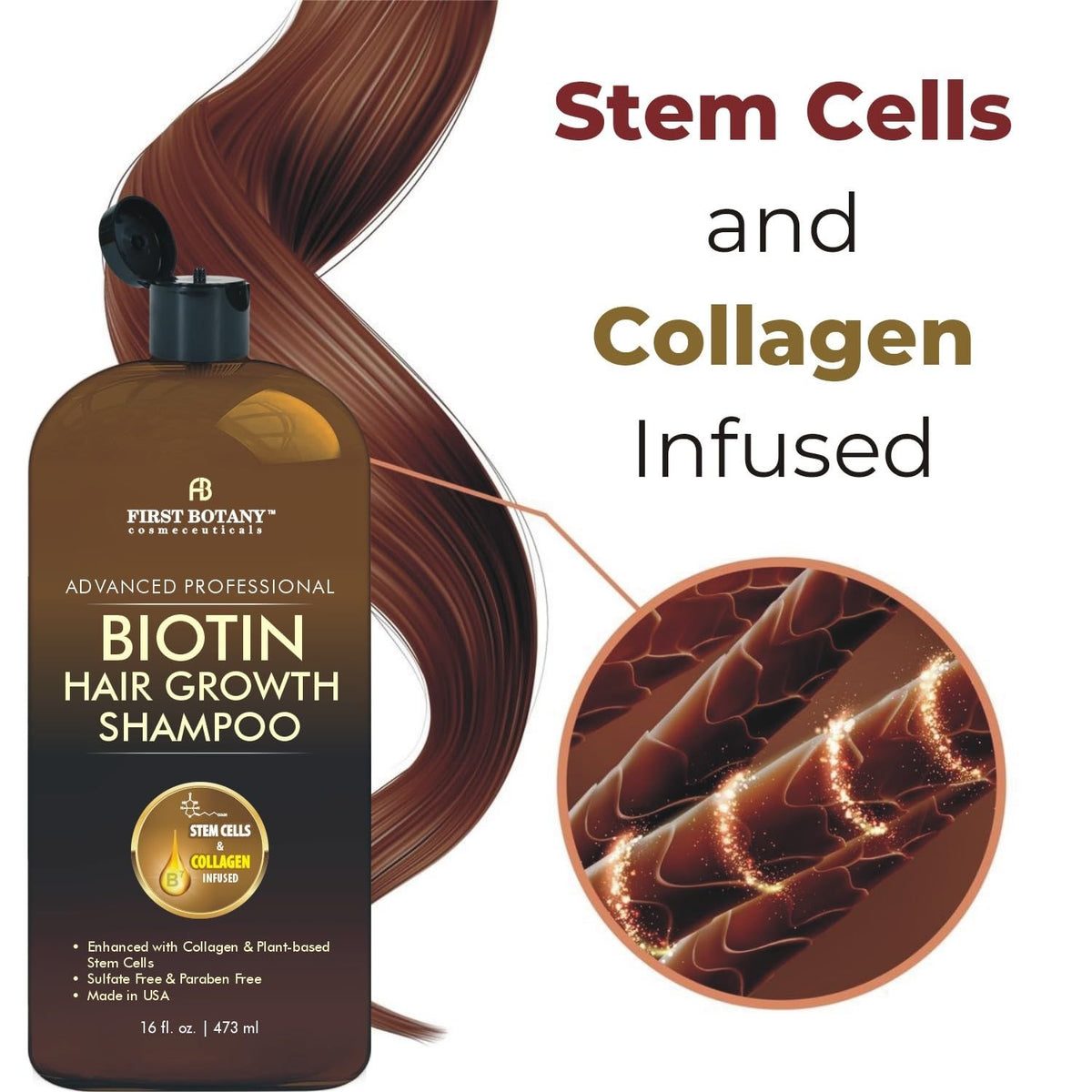 Hair Regrowth Shampoo with DHT Blockers Collagen Anti Loss Treatment