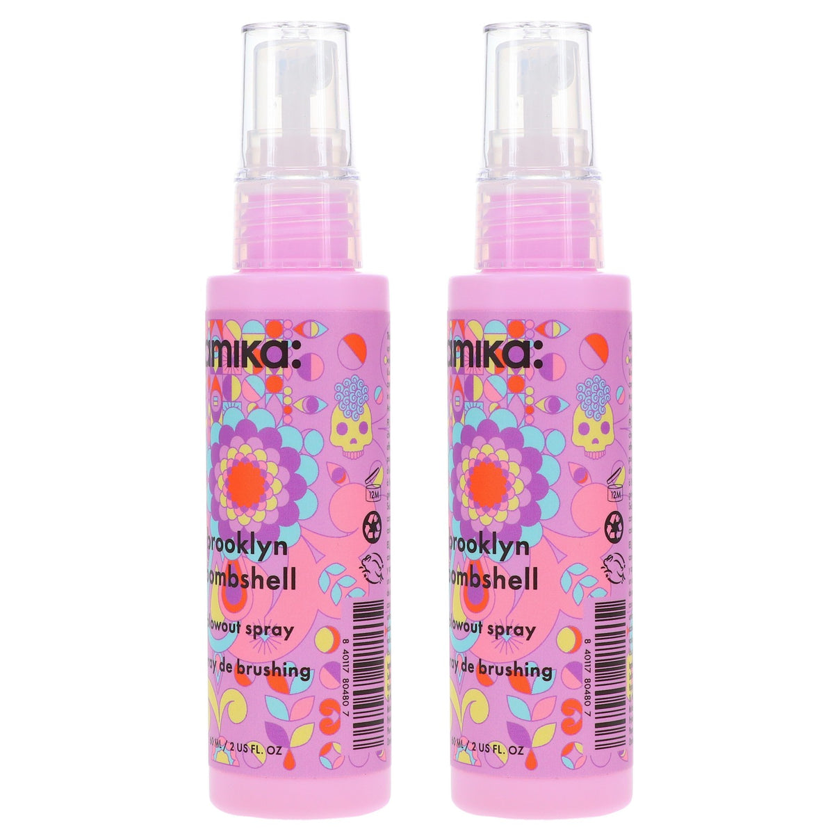 Amika Brooklyn Bombshell Blowout Spray - 2 oz Hair Volumizer & Shine Mist - 2 Pack