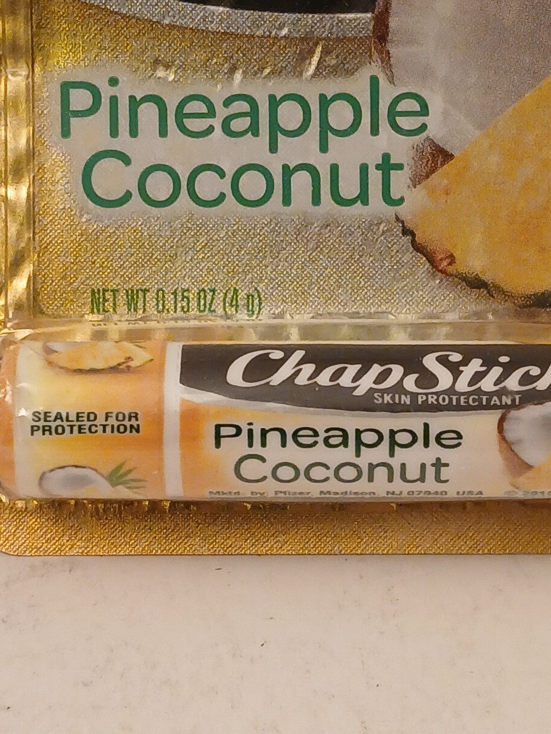 2 Pack Pineapple Coconut Lip Balm Tubes - Sealed 0.15 oz Each