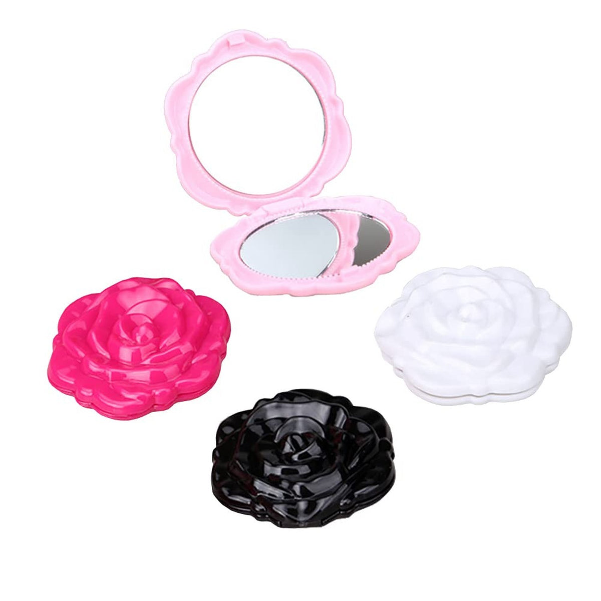 4 Pack Compact Round Makeup Mirrors for Purse, Travel, Pocket, Foldable