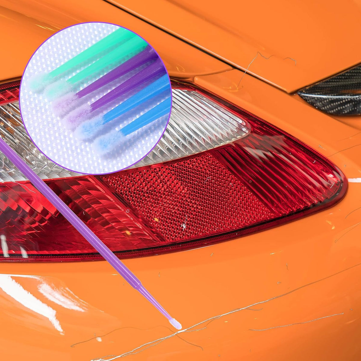 Micro Applicator Brush Set - 300 Disposable Touch Up Paint Brushes for Automotive & Crafts