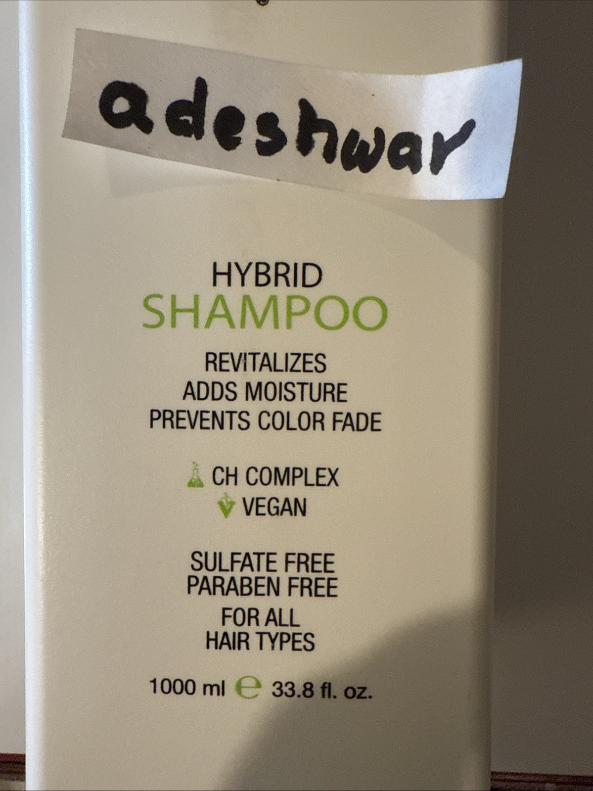 Cote CH Hair Hybrid Vegan Shampoo 1000ML - Sulfate & Paraben Free, Made in USA