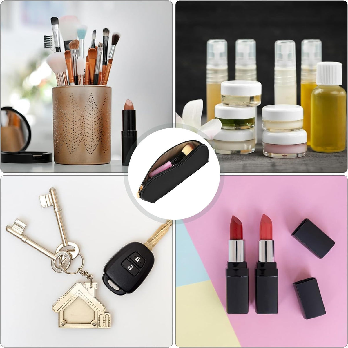Travel Makeup Brush Holder, Portable Cosmetic Brush Bag with Zipper