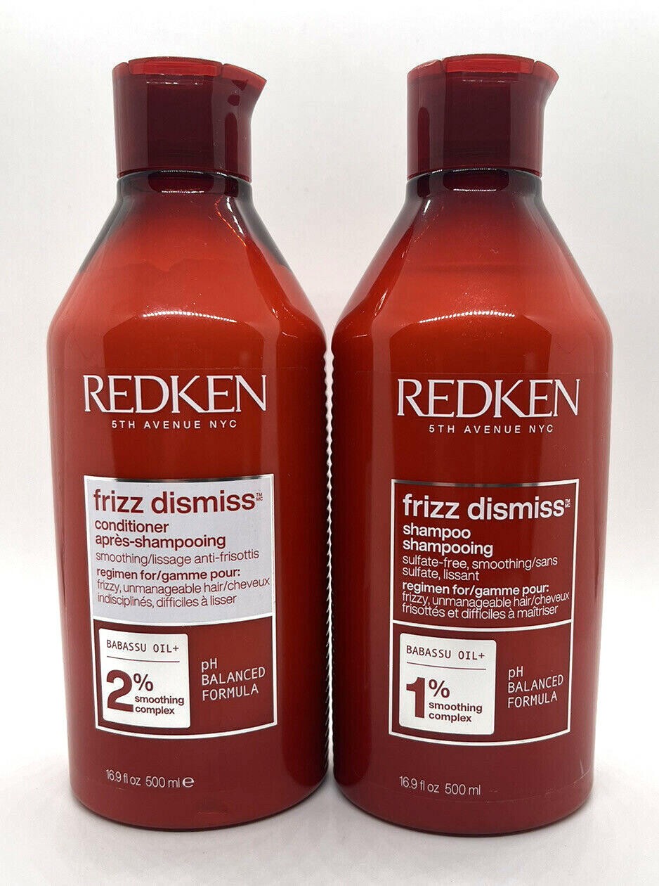 Redken Frizz Dismiss Shampoo & Conditioner Duo 16.9 oz Anti-Frizz Hair Care Set