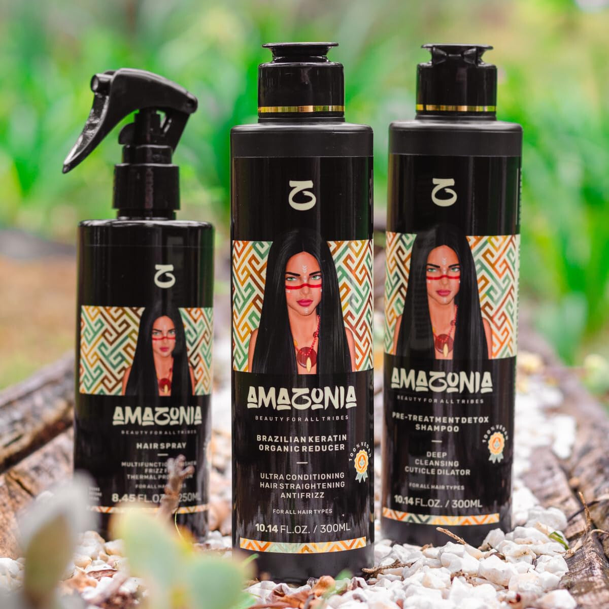 Organic Brazilian Keratin Hair Treatment Kit - 3 Step Smoothing System
