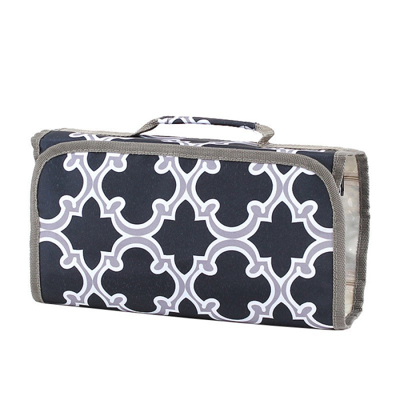 Travel Cosmetic Bag Organizer Pouch with Hanging Hook & Multiple Pockets