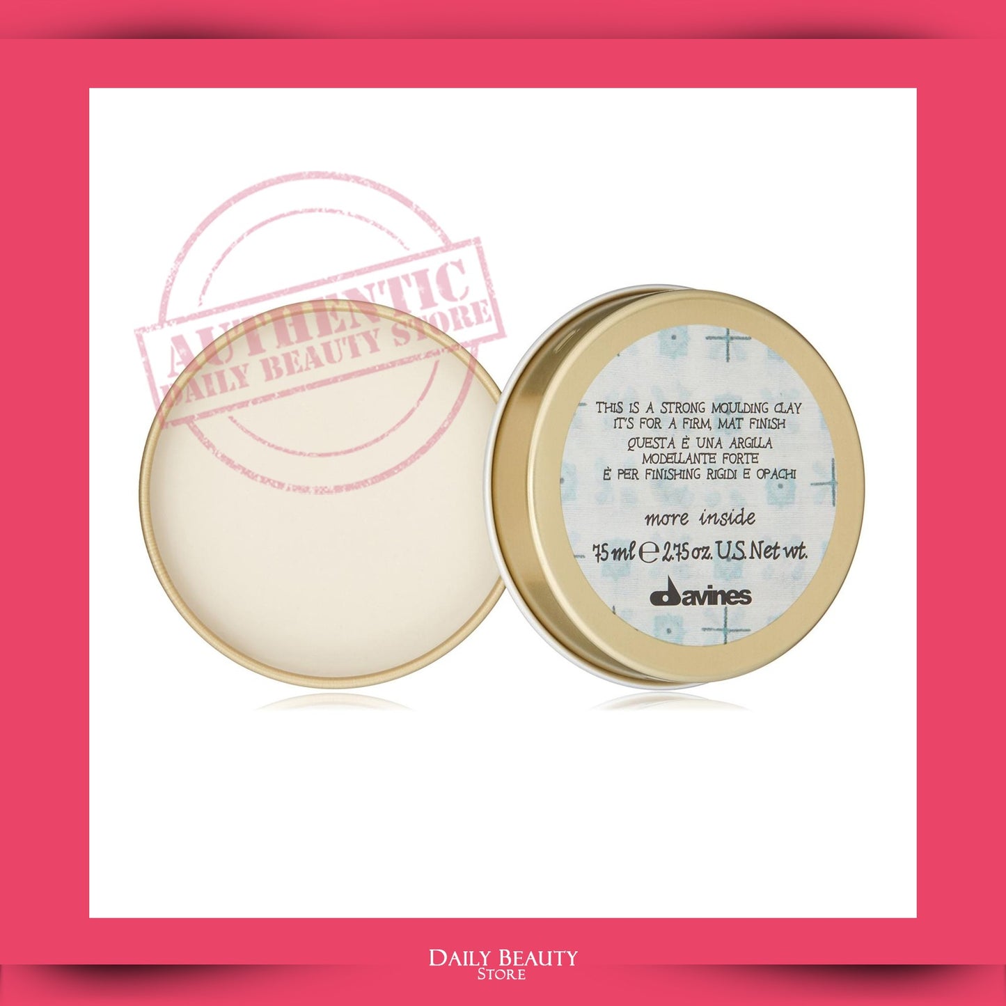 Strong Moulding Clay for Hair - Matte Finish, Long-Lasting Hold 75ml