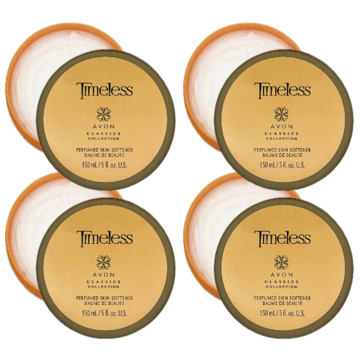 Timeless Perfumed Body Softener Lot of 4 - 5 fl. oz.