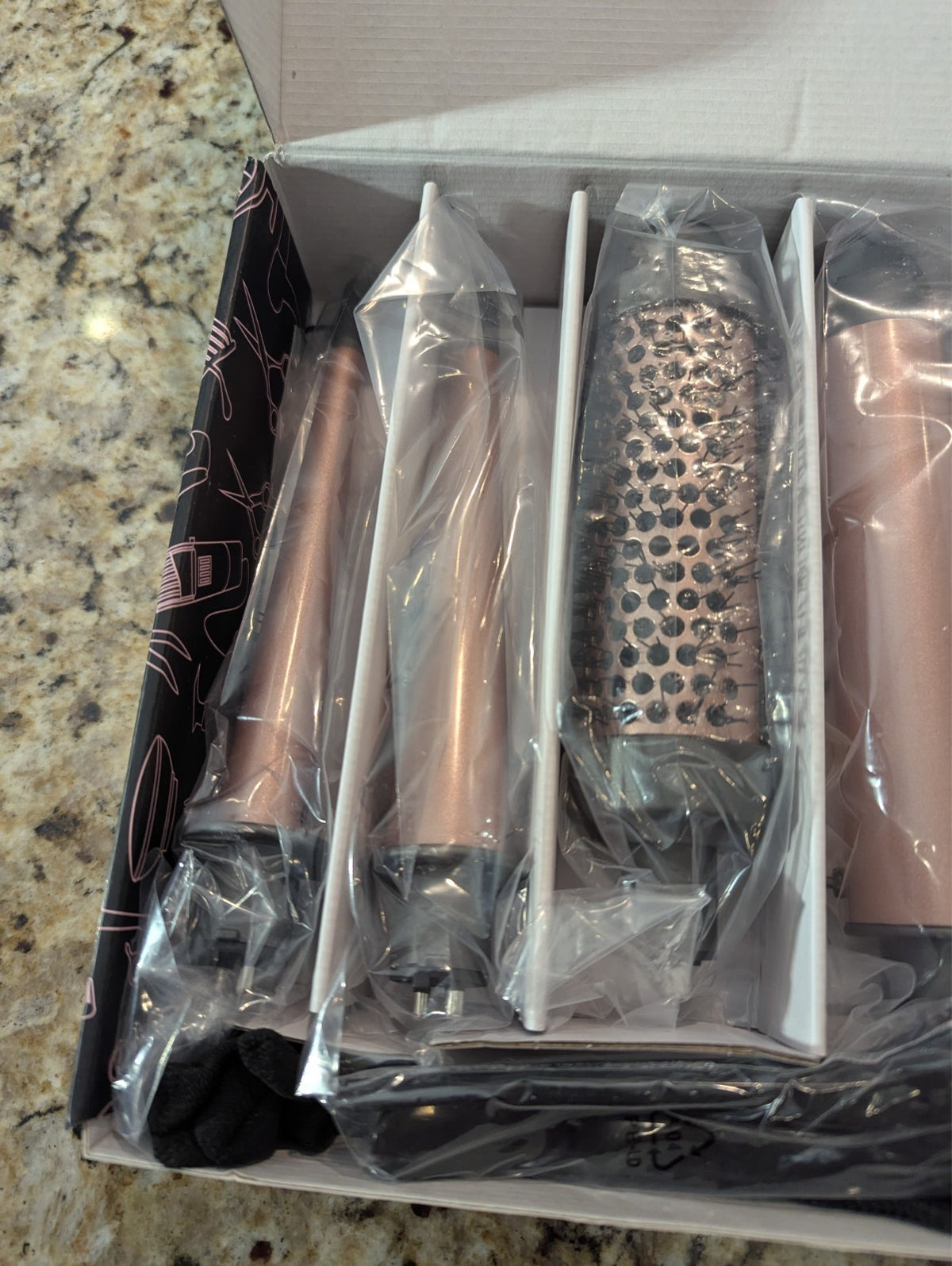 5-in-1 Professional Ceramic Interchangeable Curling Wand Set for Hair Styling