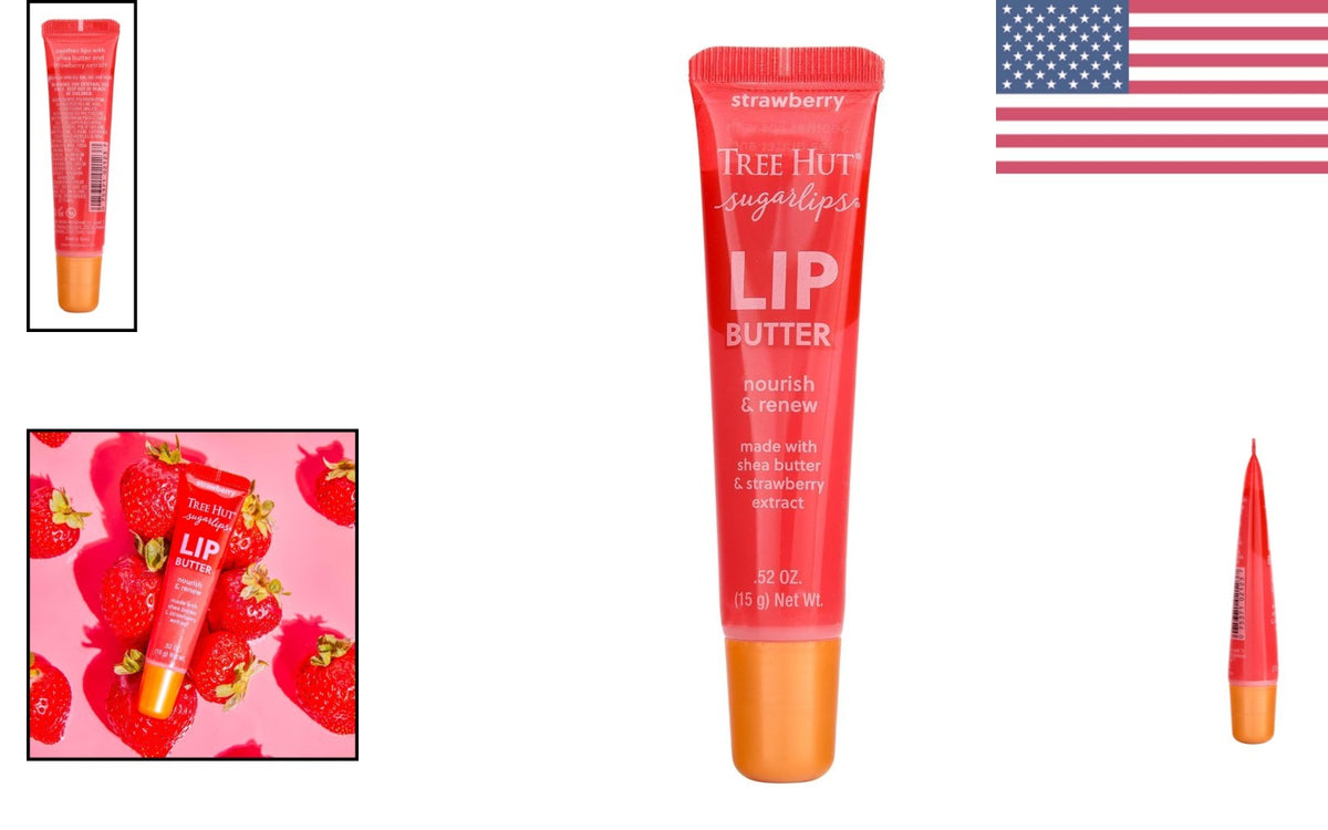 Nourishing Strawberry Lip Butter for Soft, Hydrated Lips – Natural Shea & Fruit Extracts